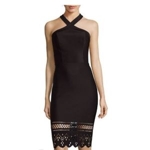 Bisou Bisou Halterneck Midi Dress-Size 10